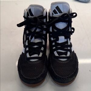 Adidas Kids Black and White High-Top Sneakers